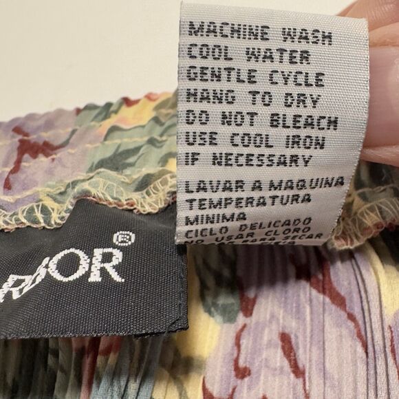 Vintage Knife Pleated Maxi Skirt M 90s Cottagecore Fairy Floral Grunge Bloomcore - Picture 9 of 10